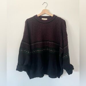 Vintage Wool Blend Oversized Sweater